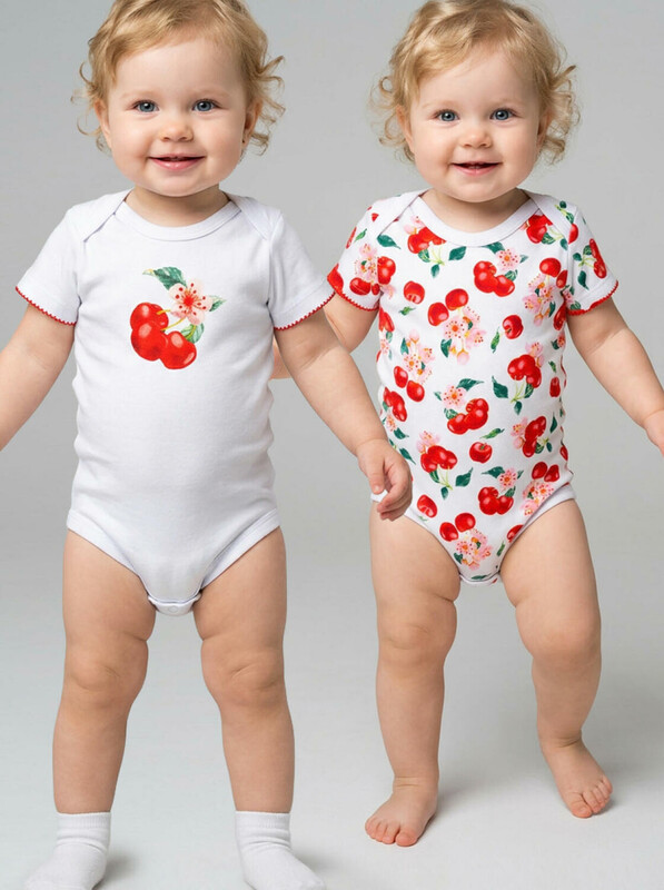 Боди детское трикотажное для девочек, 2 шт в комплекте