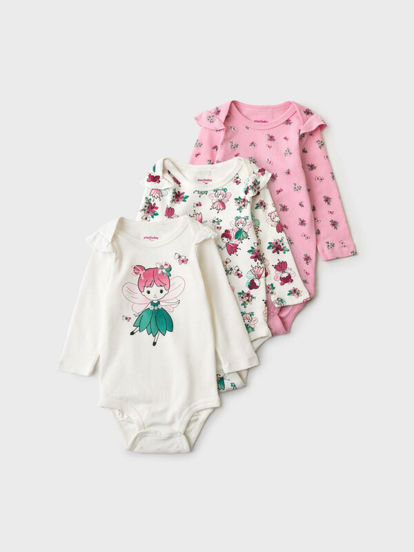 Боди детское трикотажное для девочек, 3 шт в комплекте