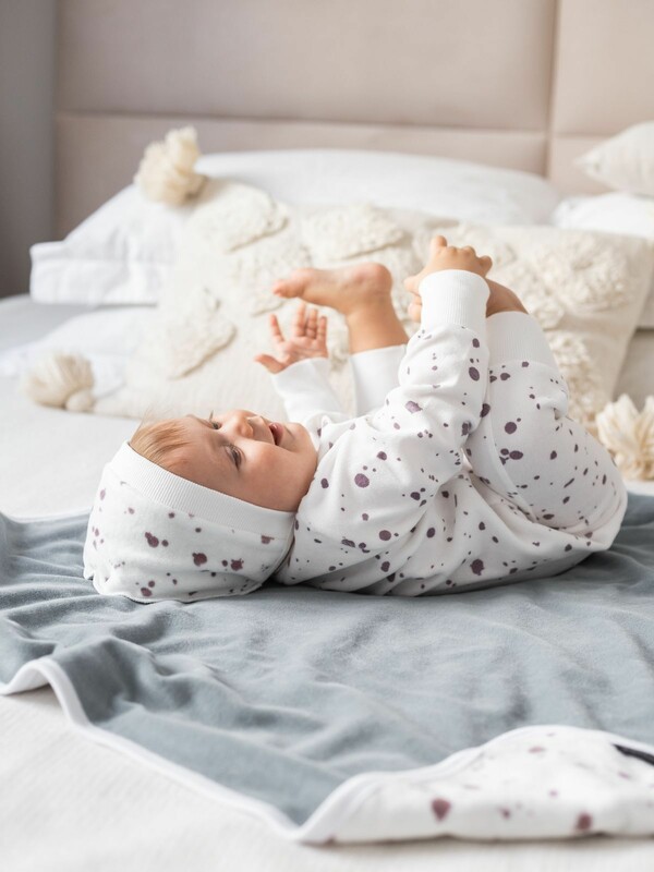 Велюровый комбинезон Mjolk Кляксы, на манжетах