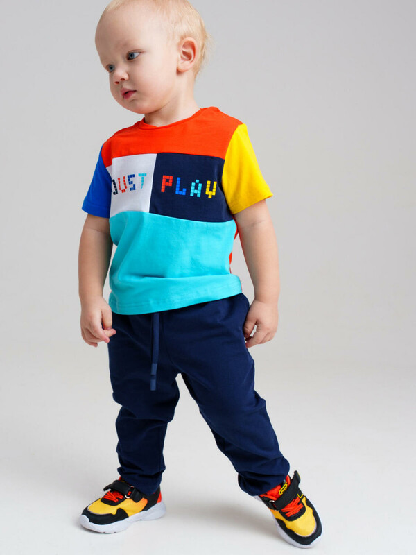 Комплект детский трикотажный для мальчиков: фуфайка (футболка), брюки