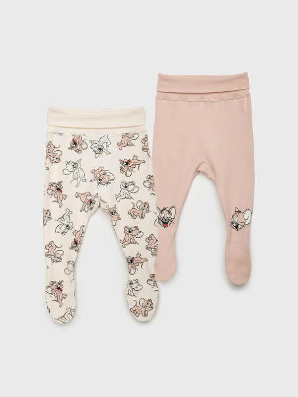 Ползунки детские трикотажные для девочек, 2 шт в комплекте