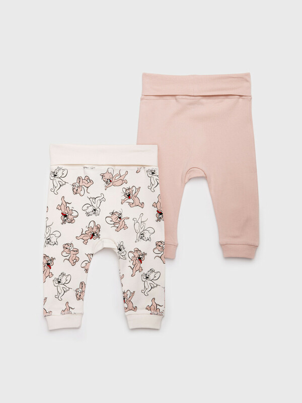 Ползунки детские трикотажные для девочек, 2 шт в комплекте