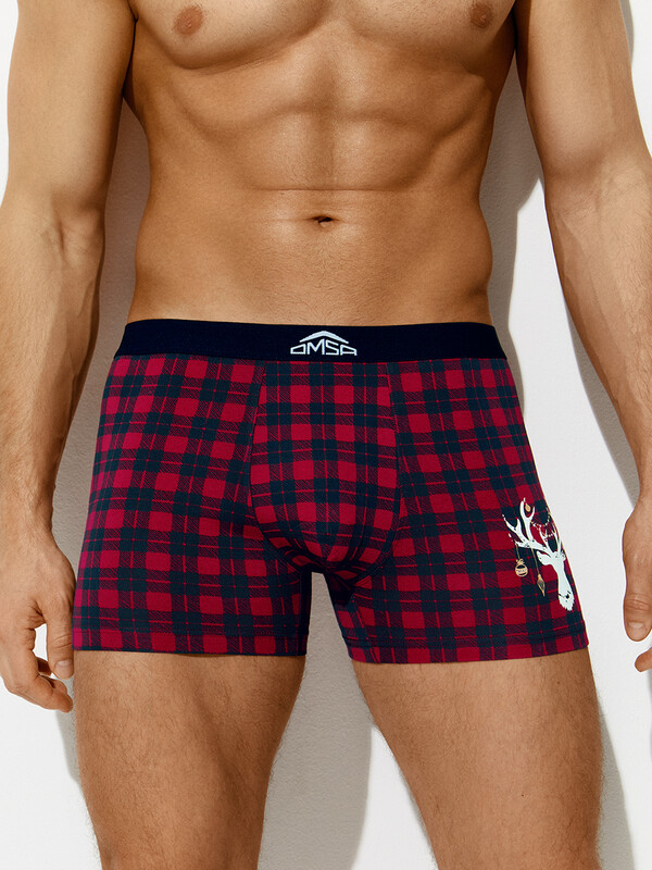 Боксеры Боксеры OmU 1234-24B New Year Боксеры мужские с открытой резинкой, CO