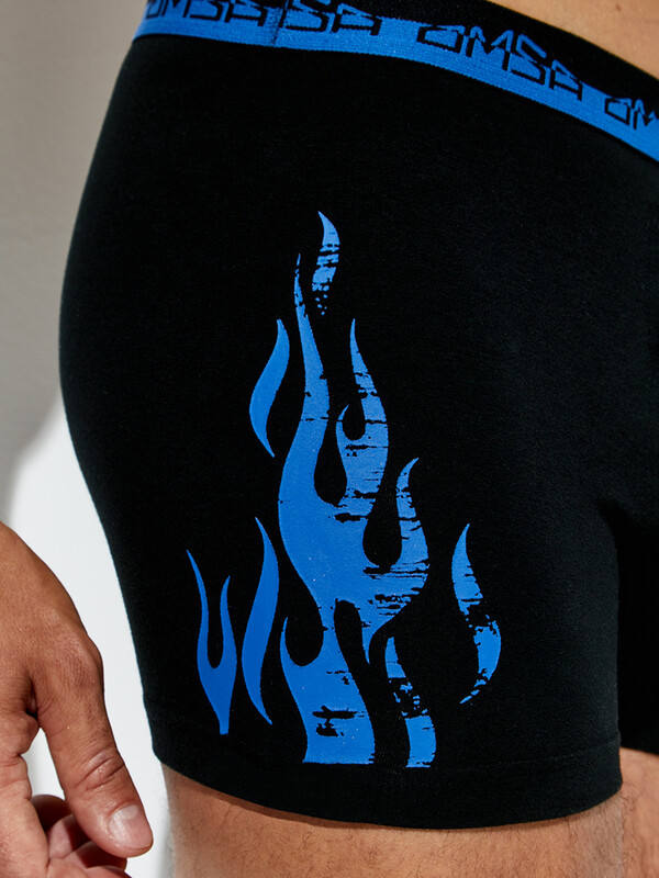 Боксеры Боксеры OmU 1234B Fiamma (пламя) Боксеры мужские с открытой резинкой, CO