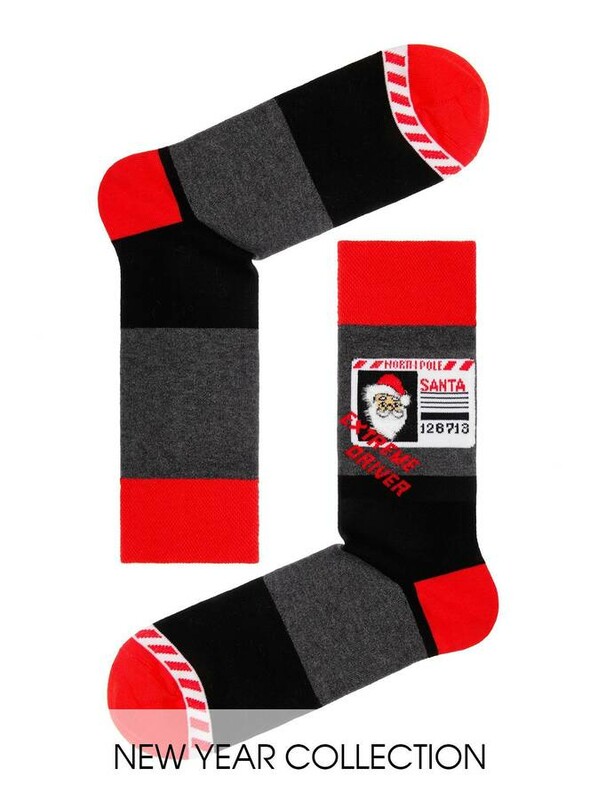 Новогодние DIWARI Новогодние носки "Санта-Клаус" с пушистой нитью