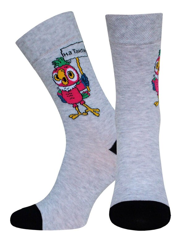 Классические БРЕСТСКИЕ НОСКИ МУЖСКИЕ 2155 СМФ "Попугай Кеша"