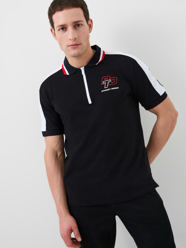 Джемпер трикотажный с воротником поло для мужчин