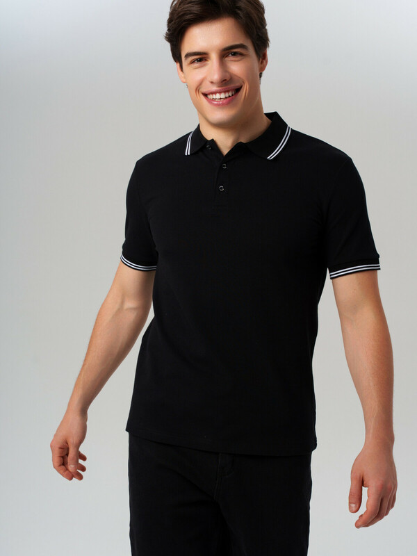 Джемпер трикотажный с воротником поло для мужчин