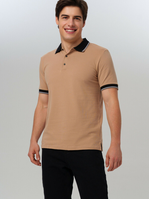 Джемпер трикотажный с воротником поло для мужчин