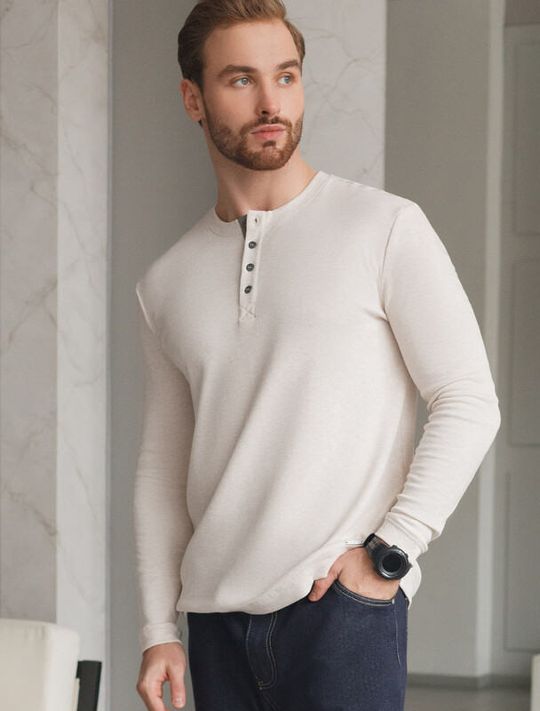 Лонгслив из премиального хлопка с эластаном