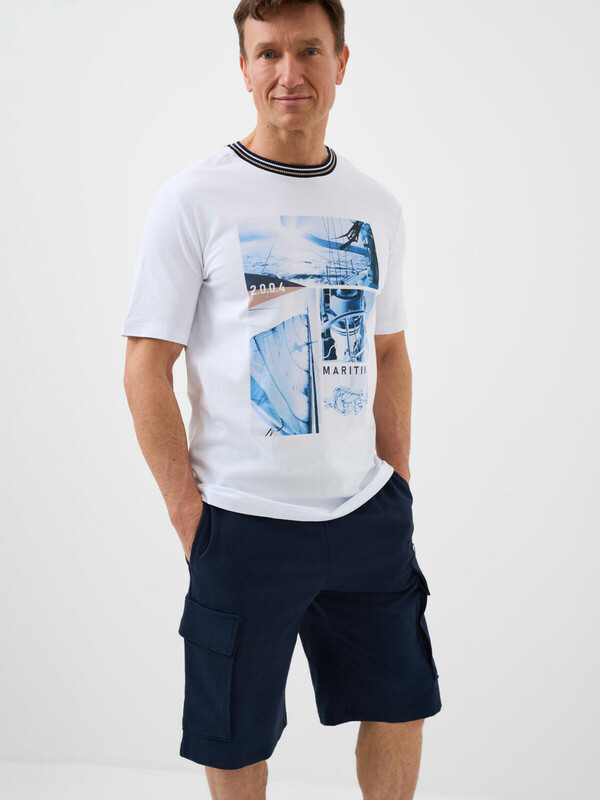 Комплект трикотажный для мужчин: фуфайка (футболка), шорты