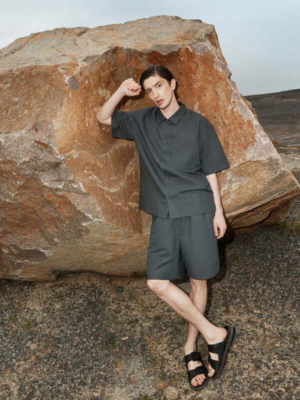 КОМПЛЕКТ МУЖСКОЙ (РУБАШКА, ШОРТЫ) 191033