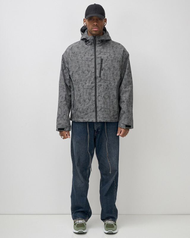 Куртка спортивная мужская весна осень серого цвета 25470Sr