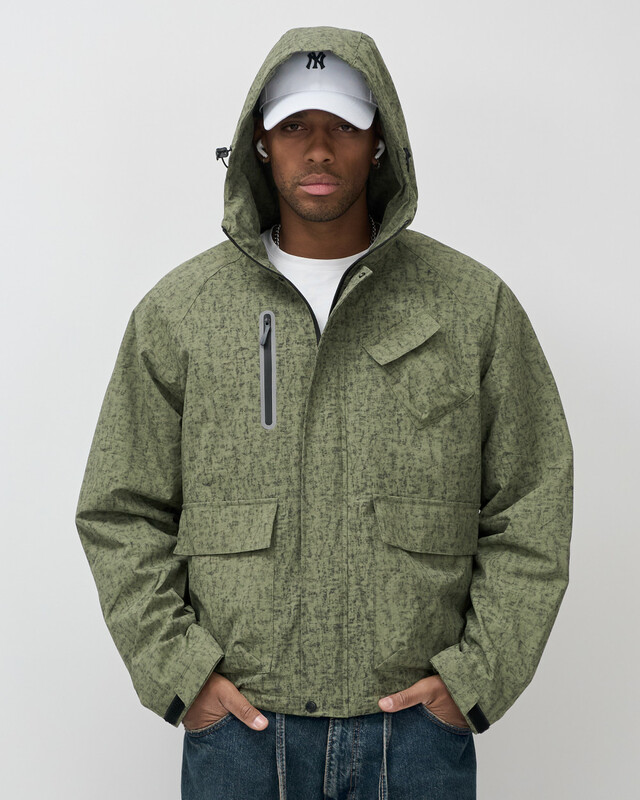 Куртка спортивная мужская весна осень цвета хаки 25471Kh