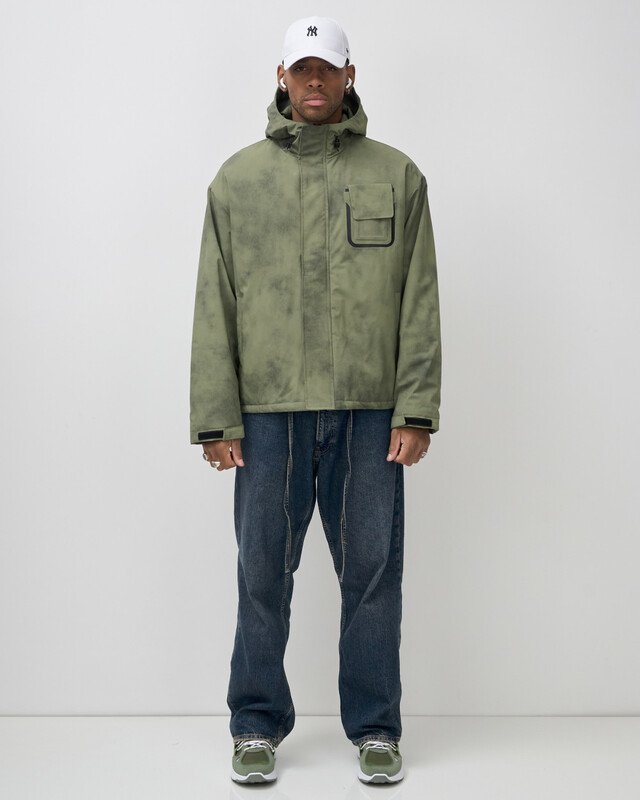 Куртка спортивная мужская весна осень цвета хаки 25473Kh