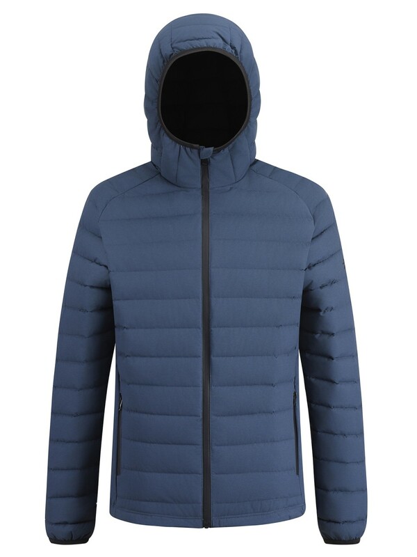 Куртка мужская стёганая с капюшоном с графеновой подкладкой синего цвета 9623_1S