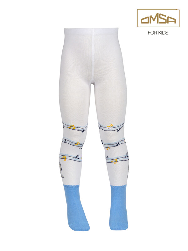 Колготки Колготки OMSA kids Collant  11P61-2 с имитацией носка и рисунком (котик)