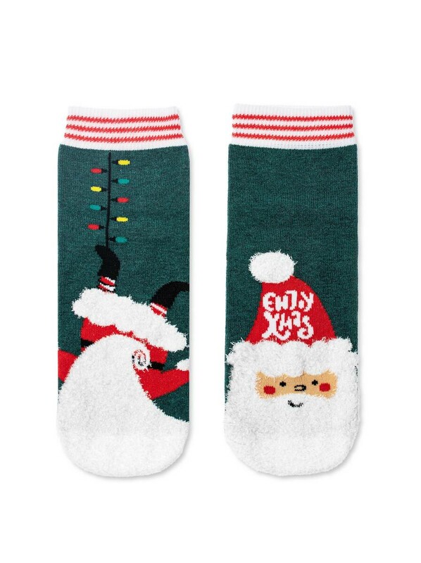 Новогодние CONTE-KIDS NEW YEAR Новогодние носки с пушистой нитью «Enjoy Xmas»