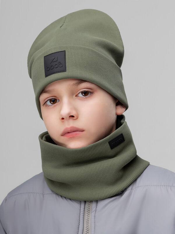 Комплект (шапка, снуд) с ПВХ нашивкой