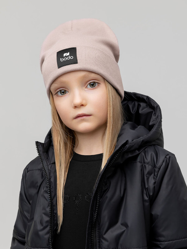 Шапка двойная в рубчик