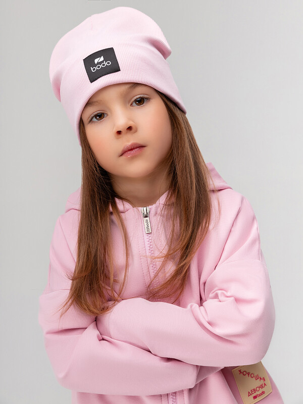 Шапка двойная в рубчик