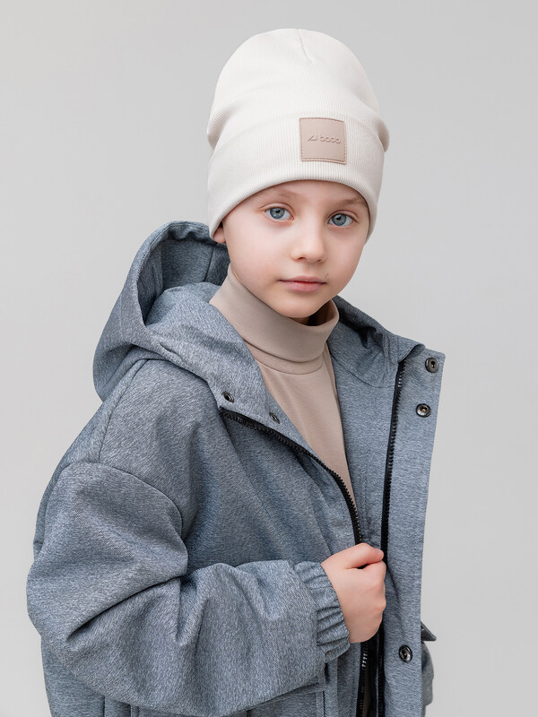 Шапка двойная в рубчик