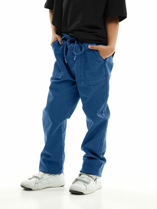 Джинсы свободные на резинке унисекс (025_ДЛ24)