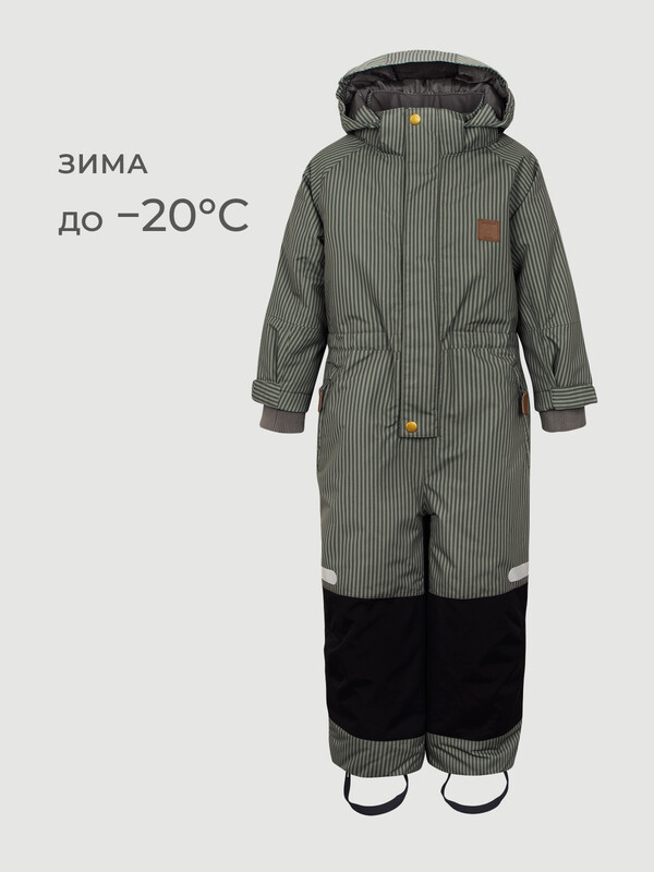 Комбинезон мембранный зимний Mjolk Зелёные полоски, 250гр/м2