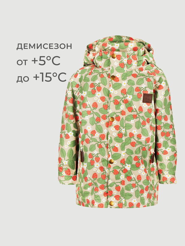 Куртка непромокаемая демисезонная Mjolk Strawberry