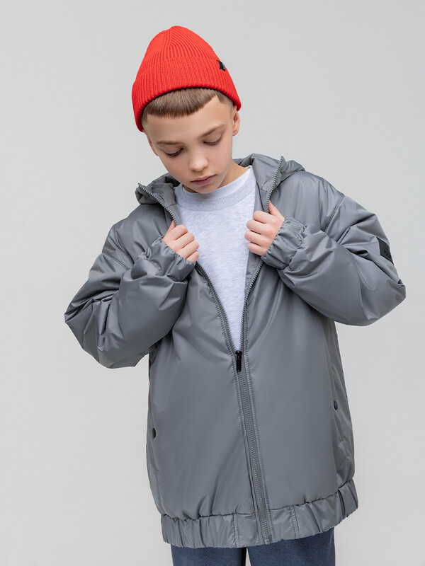 Куртка с капюшоном со стойкой