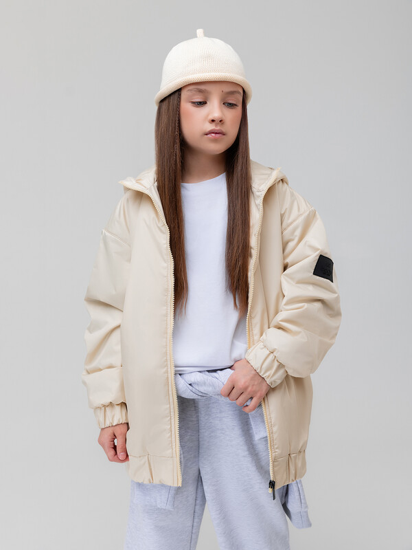 Куртка с капюшоном со стойкой