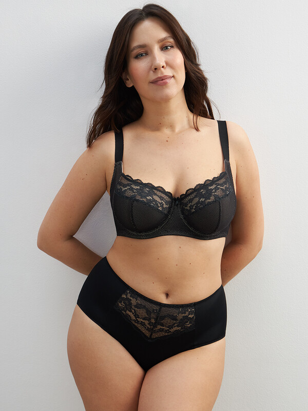 Мягкая чашка Мягкая чашка OmD 1176L EVERYDAY Бюстгальтер с мягкой чашкой  из сетки с кружевом (Т-обр