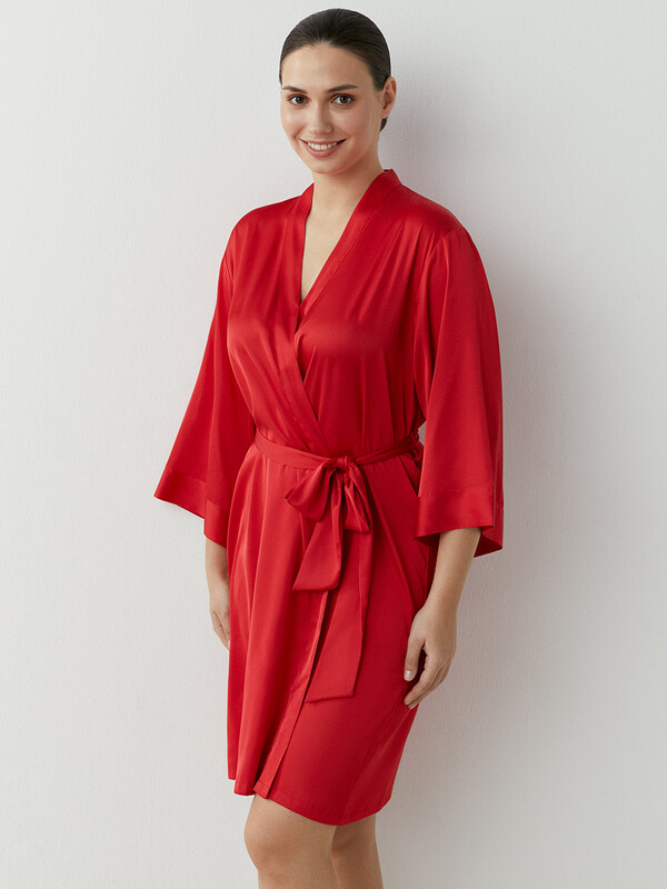 Халаты Халаты OmD 0411D GRAZIA  Халат жен.(с запахом однотон), PL