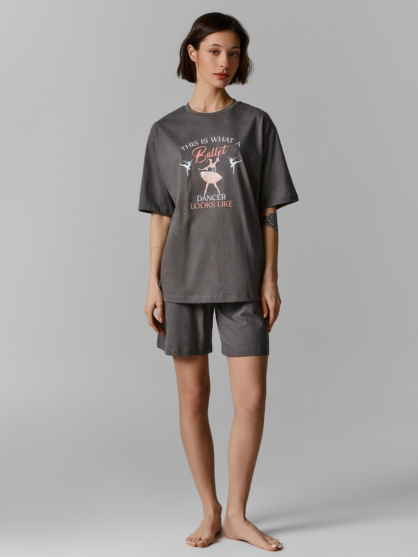 КОМПЛЕКТ ЖЕНСКИЙ (ДЖЕМПЕР, ШОРТЫ) 592596-1