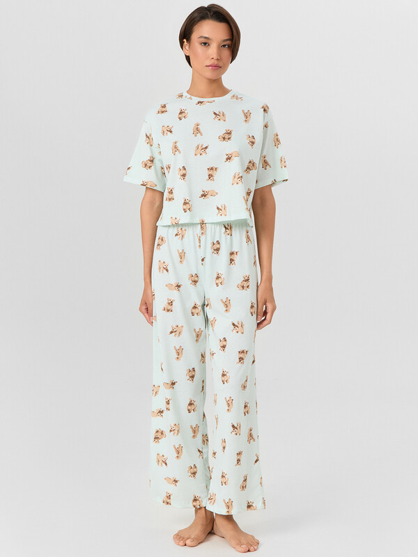 КОМПЛЕКТ ЖЕНСКИЙ (ФУТБОЛКА, БРИДЖИ) 592444