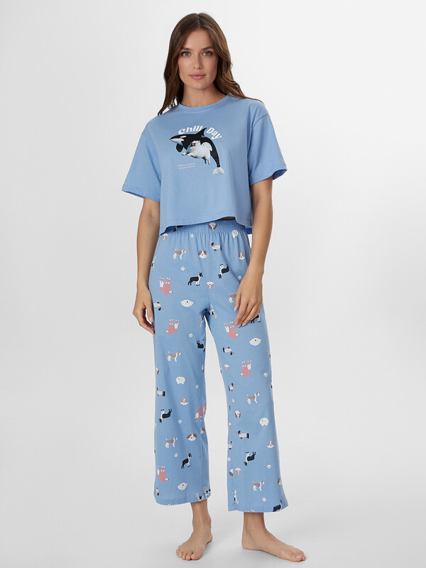 КОМПЛЕКТ ЖЕНСКИЙ (ФУТБОЛКА, БРИДЖИ) 592444