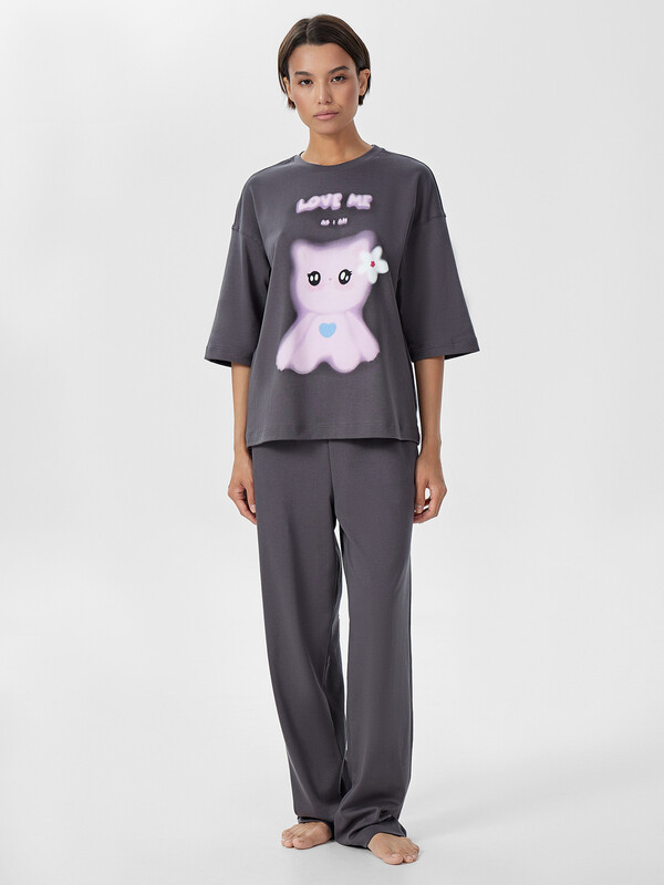 КОМПЛЕКТ ЖЕНСКИЙ (ФУТБОЛКА, БРЮКИ) 592528