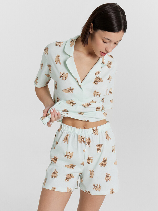 КОМПЛЕКТ ЖЕНСКИЙ (РУБАШКА, ШОРТЫ) 592553