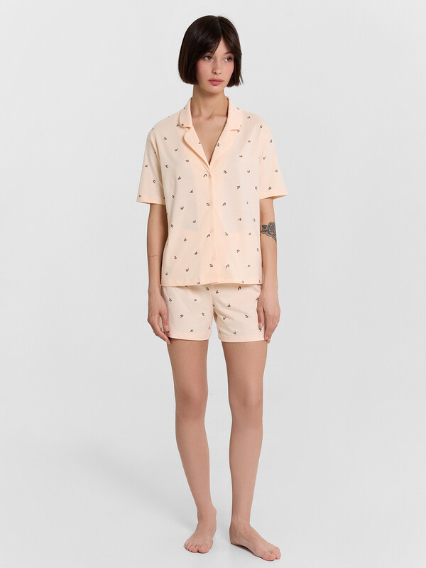 КОМПЛЕКТ ЖЕНСКИЙ (РУБАШКА, ШОРТЫ) 592553