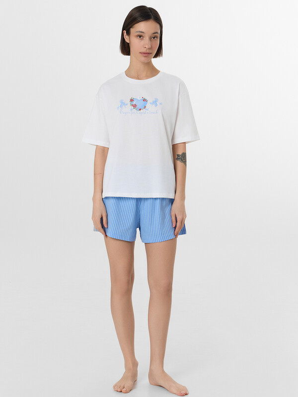 КОМПЛЕКТ ЖЕНСКИЙ (ДЖЕМПЕР, ШОРТЫ) 592591