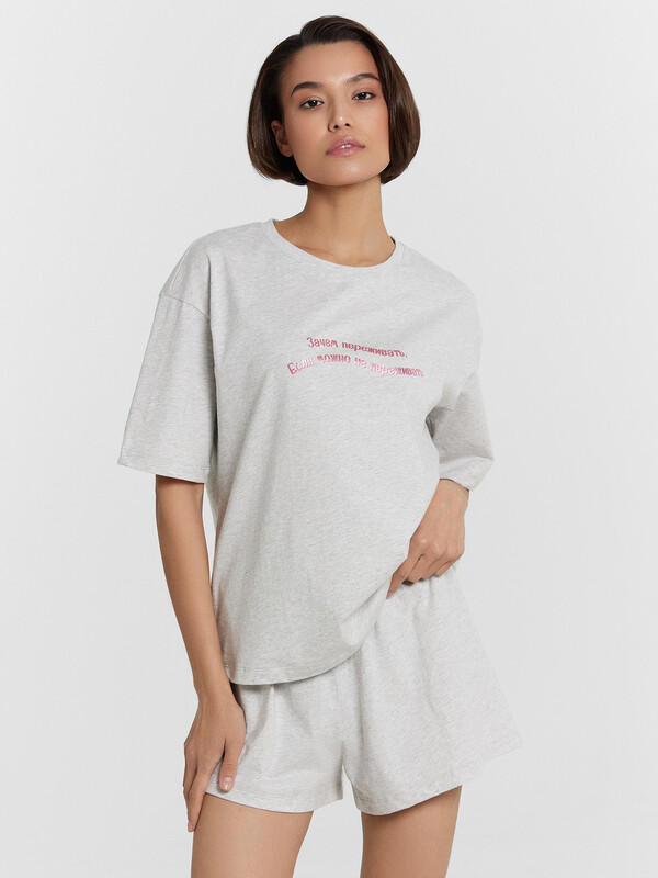 КОМПЛЕКТ ЖЕНСКИЙ (ДЖЕМПЕР, ШОРТЫ) 592591