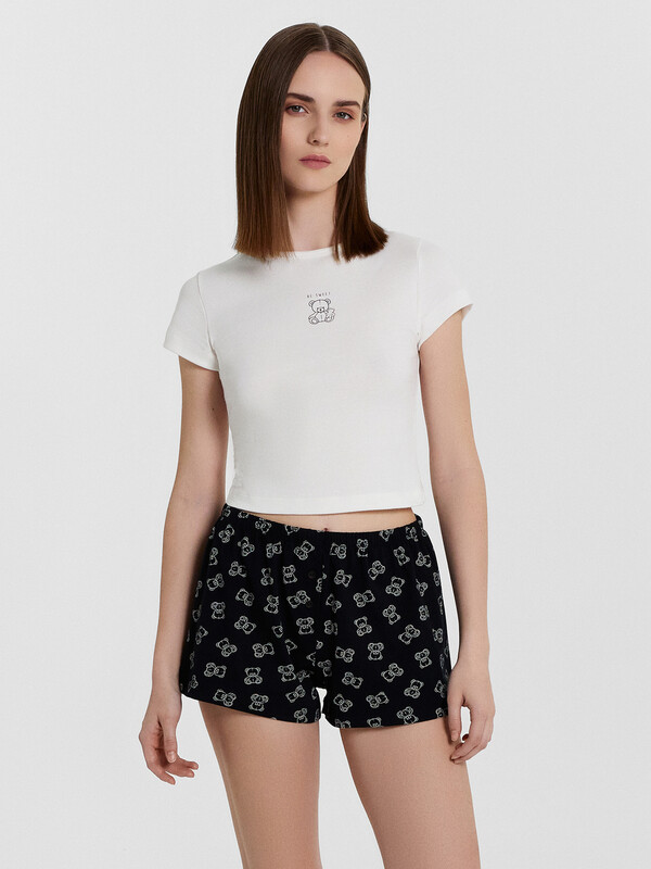 КОМПЛЕКТ ЖЕНСКИЙ (ДЖЕМПЕР, ШОРТЫ) 592599