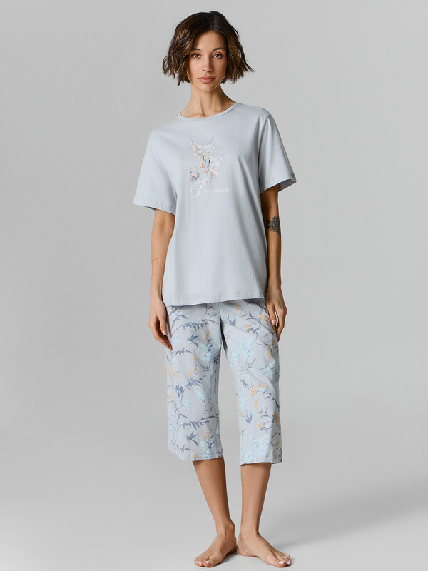 КОМПЛЕКТ ЖЕНСКИЙ (ФУТБОЛКА, БРИДЖИ) 592605