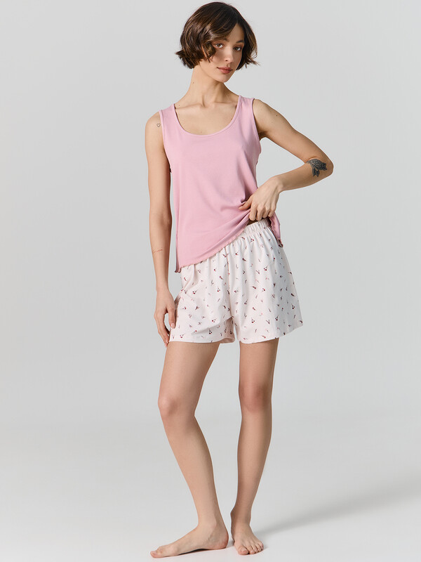 КОМПЛЕКТ ЖЕНСКИЙ (ДЖЕМПЕР, ШОРТЫ) 592654