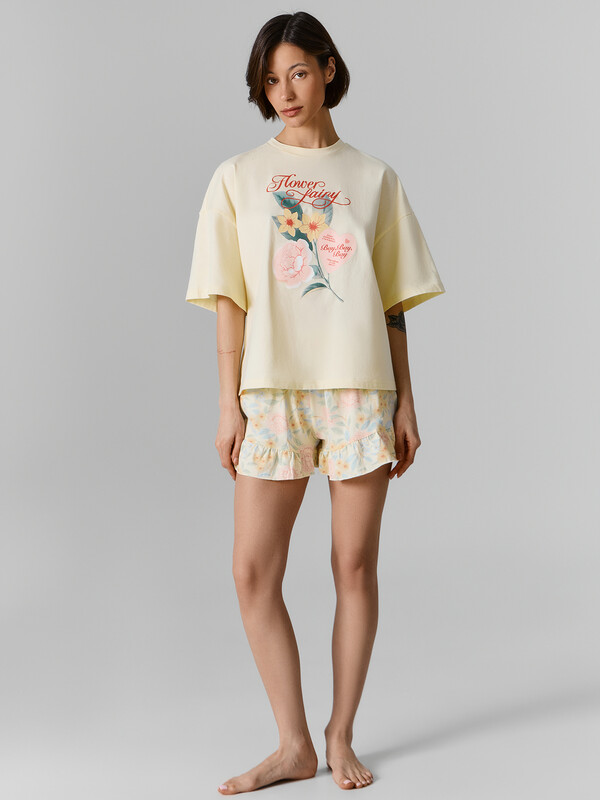 КОМПЛЕКТ ЖЕНСКИЙ (ДЖЕМПЕР, ШОРТЫ) 592670