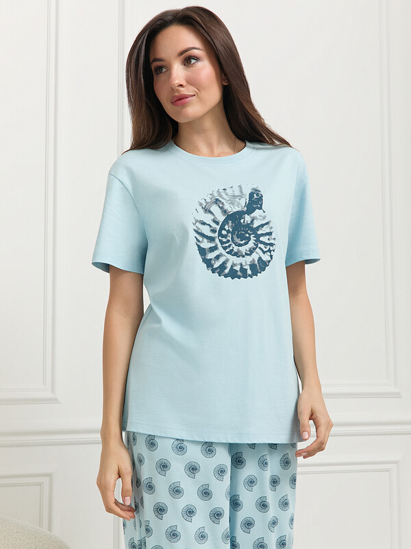 Пижамы Пижамы OmD 0226D NAUTILUS Пижама жен. (Футболка + Брюки), СО