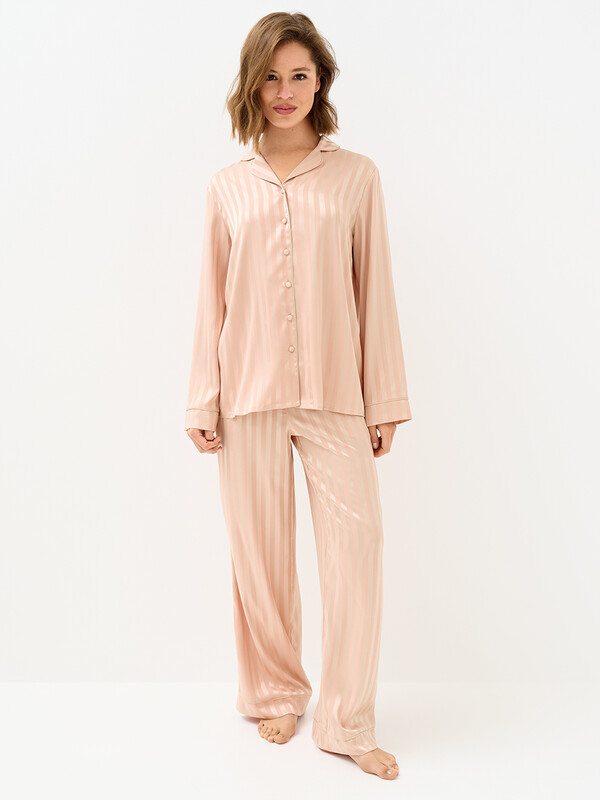 Пижамы Пижамы OmD 0231D LINE Пижама жен. (Рубашка+Брюки жаккард), PL
