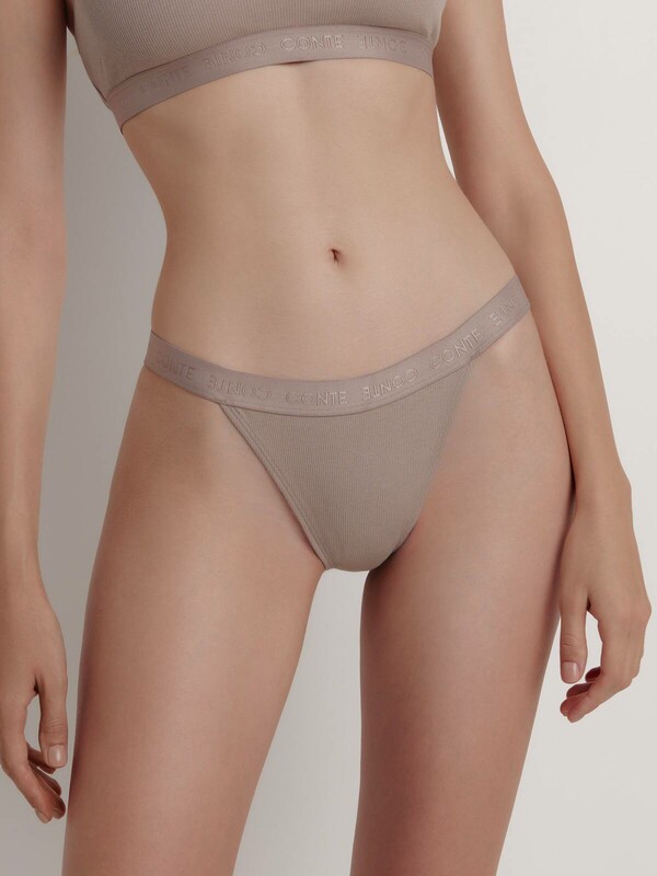 Трусы женские CONTE TIE DYE RIB LTA 2218 Трусы «танга» с V-образной линией талии