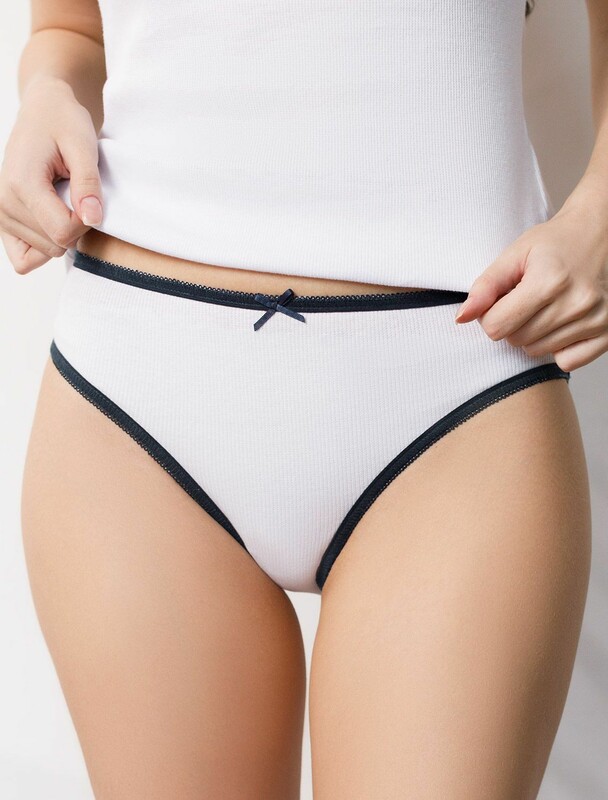 Трусы слипы со средней посадкой из эластичного трикотажа кашкорсе