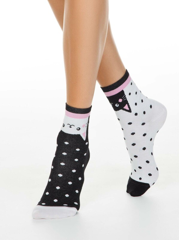 Хлопковые CONTE HAPPY Хлопковые носки c рисунками "Котики"